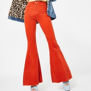 Momokrom ORANGE MERMAID FLARE CORDUROY PANTS